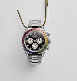 ROLEX DAYTONA RAINBOW (silver chain)