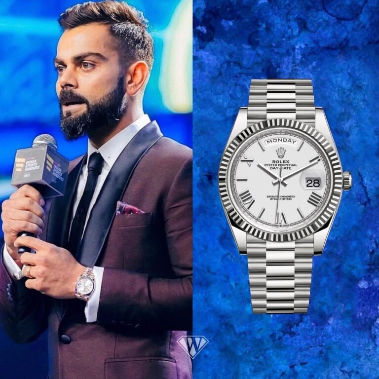 ROLEX DAY DATE SILVER WHITE-VIRAT KOHLI
